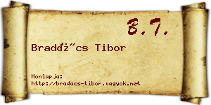 Bradács Tibor névjegykártya